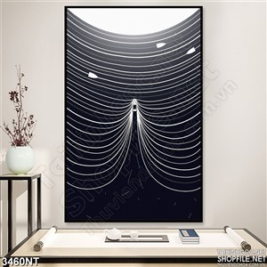 Tranh vẽ những hàng mực trắng đen