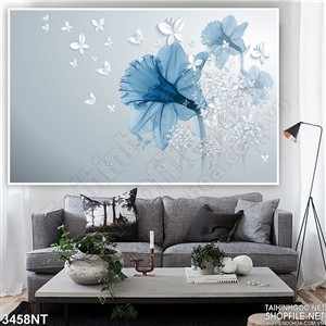 Tranh hoa phù du trong gió