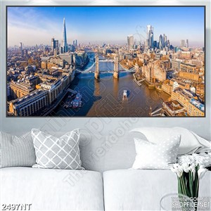 Tranh cây cầy nối giữa hai thành phố