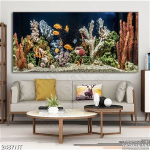 Tranh đàn cá và rặng san hô