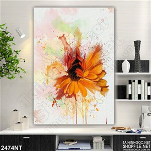 Tranh bông hoa phai màu