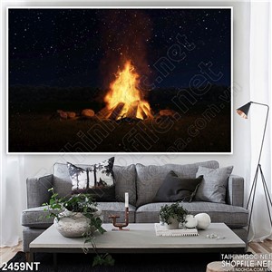 Tranh ngọn lửa trong đêm tối