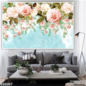 Tranh vẽ hoa hồng trắng