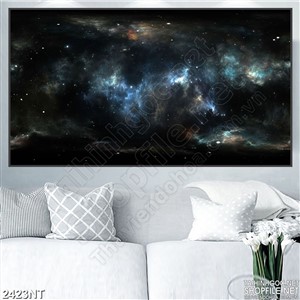 Tranh bầu trời đêm âm u