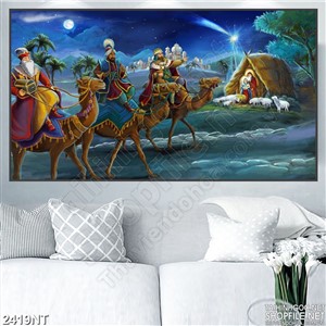 Tranh đoàn lạc đà đi trong đêm