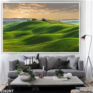 Tranh cánh đồng cỏ lượn sóng