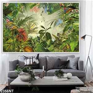 Tranh bụi cỏ trong rừng trang trí phòng