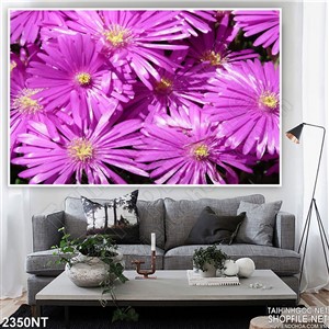 Tranh hoa tím đan xen treo tường
