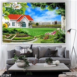 Tranh khu viên vườn treo tường