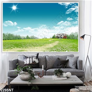 Tranh ánh nắng tỏa khắp cánh đồng