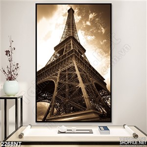 Tranh đỉnh tháp chọc trời in uv