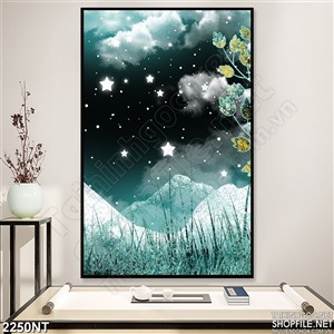 Tranh hoa sao rơi trong đêm