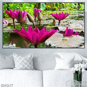 Tranh hồ hoa súng in uv