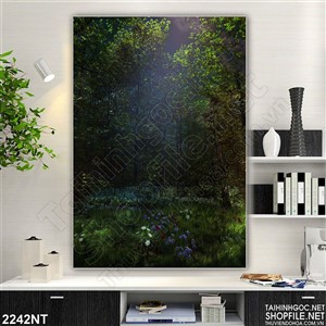 Tranh cây xanh um tùm treo tường