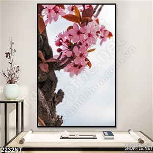 Tranh hoa đào treo tường