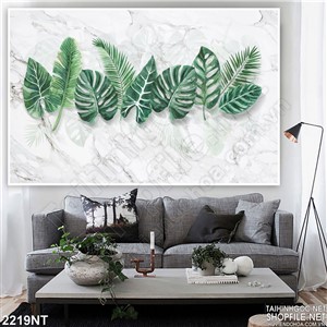 Tranh những chiếc lá xanh 3d
