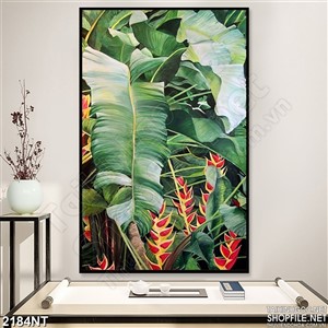 Tranh những tàu lá xanh treo tường