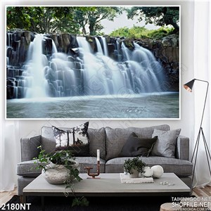 Tranh thác nước trắng treo tường