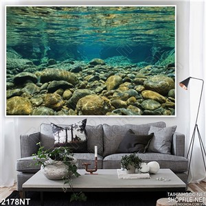 Tranh lòng sồng đầy những viên đá