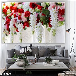 Tranh giàn hoa rủ cánh treo tường