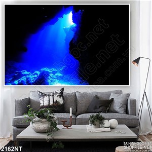 Tranh ánh sáng chiếu xuống đấy biển