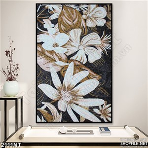 Tranh vẻ hoa đơn sắc in uv