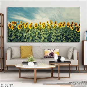 Tranh rừng hướng dương treo tường