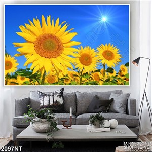 Tranh hoa hướng dương đón ánh nắng