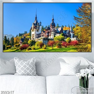 Tranh lâu đài bên bìa rừng 3d