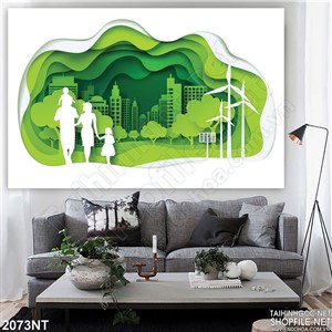 Tranh vẽ con người và thành phố