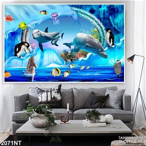 Tranh đàn cá vượt biển