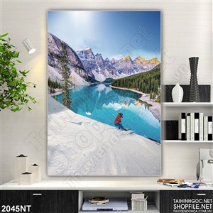 Tranh những ngọn núi tuyết