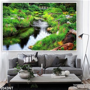 Tranh con kênh xanh cỏ