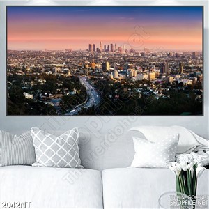 Tranh con đường trong thanhg phố lớn