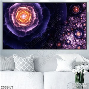 Tranh hoa vũ trụ in uv