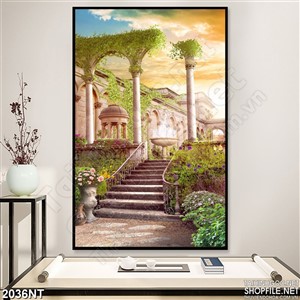 cổng cầu thang treo tường