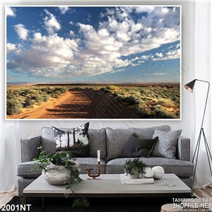 Tranh con đường rợp bóng mây