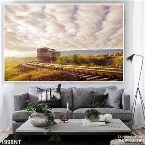 Tranh mây trắng trên con đường