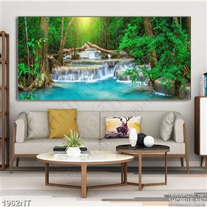 Tranh thác nước thần tiên in uv