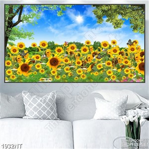 Tranh đồng hướng dương treo tường