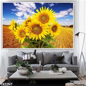 Tranh đóa hướng dương treo tường