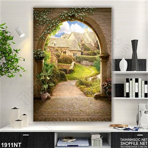 Tranh khu nhà phương tây 3d