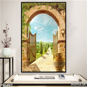 Tranh cổng thiên đường in uv