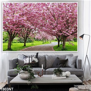 Tranh đường hoa anh đào