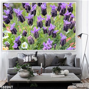 Tranh hoa tím trong rừng