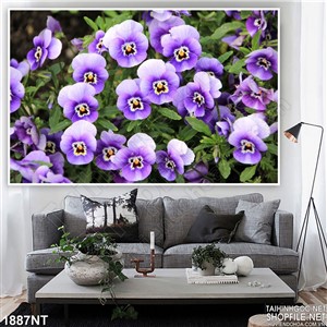 Tranh vườn hoa tím mộng mơ