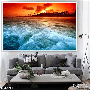 Tranh sóng cuộn hoàng hôn