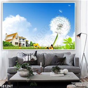 Tranh gió thổi hoa bồ công anh