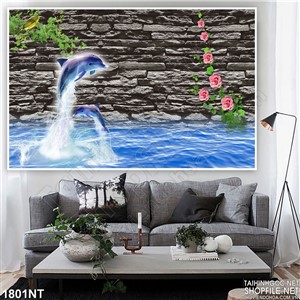 Tranh cá heo nhảy