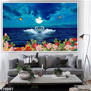 Tranh thiên nga uyên ương